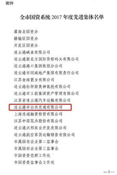公交集團榮獲國資系統(tǒng)先進集體稱號